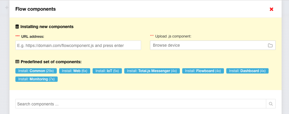 Flow components